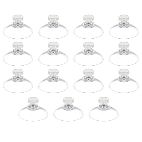 Xgvzs Saugnäpfe, transparent, 40 mm, Kunststoff-Saugnapf, runde Gewinde für Glas, Tischplatte, Fenster, Spiegel, 15 Stück Xgvzs Saugnäpfe, transparent, 40 mm, Kunststoff-Saugnapf, runde Gewinde für Glas, Tischplatte, Fenster, Spiegel, 15 Stück von Xgvzs