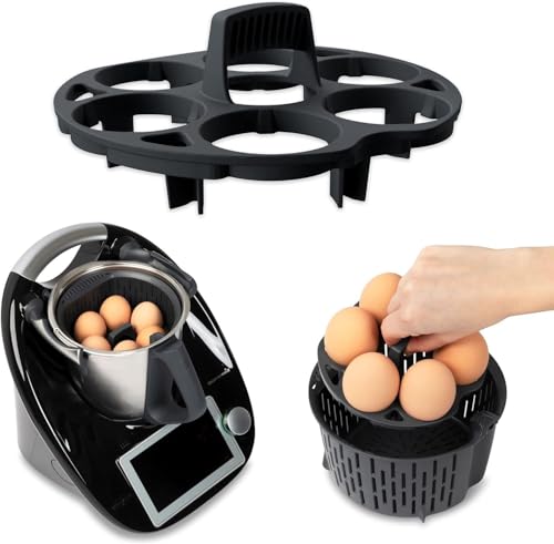 XhWser Eier-Dampfgarer-Gestell, Küche Kochutensilien Topf Dampfgarer Kompatibel mit Thermomix TM6 TM5 TM31, Kochen Sie 6 Eier von XhWser