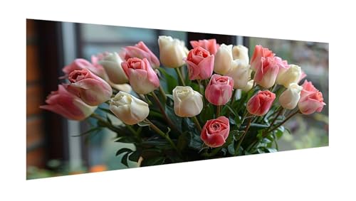 Diamond Painting Blume Diamant Painting Bilder Erwachsene, 5D Diamond-painting Tulpe Malen Nach Zahle Kinder Anfänger, DIY Mosaikherstellung Basteln Mädchen Geschenke, Deko Wohnzimmer 140x70cm X2-929 von Xhgtehng