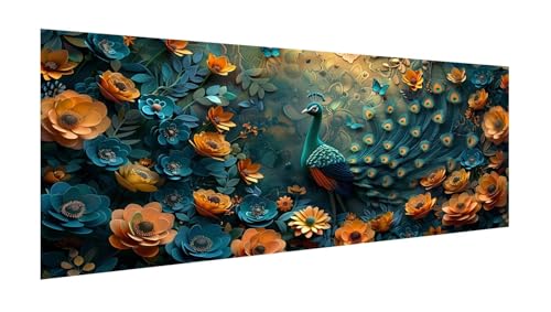 Diamond Painting Erwachsene Groß XXL 140x70cm, Diamant Painting Bilder Blume Diamant Paintings Kinder Pfau, DIY Runder Vollbohrer Diamanten Malerei Stickerei Kreuzstich Bastelset, Zimmer Deko X2-906 Diamond Painting Erwachsene Groß XXL 140x70cm, Diamant Painting Bilder Blume Diamant Paintings Kinder Pfau, DIY Runder Vollbohrer Diamanten Malerei Stickerei Kreuzstich Bastelset, Zimmer Deko X2-906 von Xhgtehng