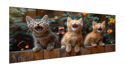 Diamond Painting Erwachsene Groß XXL 220x100cm, Diamant Painting Bilder Zaun Diamant Paintings Kinder Katze, DIY Runder Vollbohrer Diamanten Malerei Stickerei Kreuzstich Bastelset, Zimmer Deko X2-512 von Xhgtehng