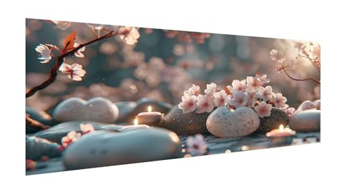 Diamond Painting Stein Diamant Painting Bilder Erwachsene, 5D Diamond-painting Blume Malen Nach Zahle Kinder Anfänger, DIY Mosaikherstellung Basteln Mädchen Geschenke, Deko Wohnzimmer 120x60cm X2-801 von Xhgtehng