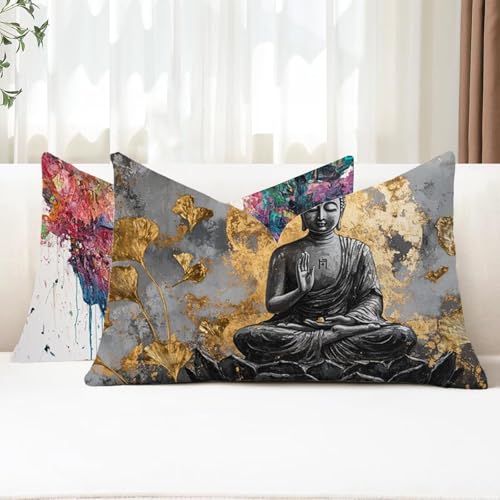 Kissenbezug 25x50 2 Stück Outdoor Kissen Gelb Sofakissen Rechteckig Kissenbezüge Zen Doppelseitig Samt Kissenhüllen für Deko Wohnzimmer Bett Terrassen Herbst Sofa Kissen Aesthetic Geschenk G1-751 Kissenbezug 25x50 2 Stück Outdoor Kissen Gelb Sofakissen Rechteckig Kissenbezüge Zen Doppelseitig Samt Kissenhüllen für Deko Wohnzimmer Bett Terrassen Herbst Sofa Kissen Aesthetic Geschenk G1-751 von Xhgtehng