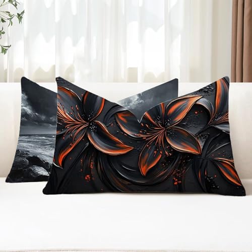 Kissenbezug 25x50 2 Stück Outdoor Kissen Grau Sofakissen Rechteckig Kissenbezüge Blume Doppelseitig Samt Kissenhüllen für Deko Wohnzimmer Bett Terrassen Herbst Garten Sofa Kissen Aesthetic G1-744 Kissenbezug 25x50 2 Stück Outdoor Kissen Grau Sofakissen Rechteckig Kissenbezüge Blume Doppelseitig Samt Kissenhüllen für Deko Wohnzimmer Bett Terrassen Herbst Garten Sofa Kissen Aesthetic G1-744 von Xhgtehng