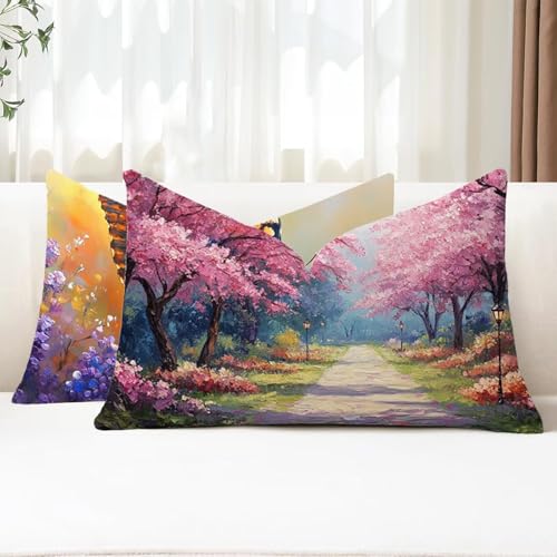 Kissenbezug 25x50 2 Stück Outdoor Kissen Kirschblüten Sofakissen Rechteckig Kissenbezüge Wald Doppelseitig Samt Kissenhüllen für Deko Wohnzimmer Bett Terrassen Herbst Sofa Kissen Aesthetic G1-720 Kissenbezug 25x50 2 Stück Outdoor Kissen Kirschblüten Sofakissen Rechteckig Kissenbezüge Wald Doppelseitig Samt Kissenhüllen für Deko Wohnzimmer Bett Terrassen Herbst Sofa Kissen Aesthetic G1-720 von Xhgtehng