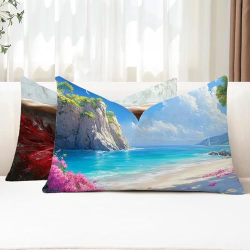 Kissenbezug 70x90 2 Stück Outdoor Kissen Strand Sofakissen Rechteckig Kissenbezüge Meer Doppelseitig Samt Kissenhüllen für Deko Wohnzimmer Bett Terrassen Herbst Garten Sofa Kissen Aesthetic G1-716 Kissenbezug 70x90 2 Stück Outdoor Kissen Strand Sofakissen Rechteckig Kissenbezüge Meer Doppelseitig Samt Kissenhüllen für Deko Wohnzimmer Bett Terrassen Herbst Garten Sofa Kissen Aesthetic G1-716 von Xhgtehng