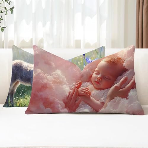 Outdoor Kissen Wetterfest Kissenbezug 25x50 cm 2er Set Wolken Sofakissen Mädchen Rechteckig Leinen Kopfkissenbezug mit Unsichtbarem Reißverschluss für Herbst Patio Garten Bauernhaus Balkon Deko G1-200 Outdoor Kissen Wetterfest Kissenbezug 25x50 cm 2er Set Wolken Sofakissen Mädchen Rechteckig Leinen Kopfkissenbezug mit Unsichtbarem Reißverschluss für Herbst Patio Garten Bauernhaus Balkon Deko G1-200 von Xhgtehng