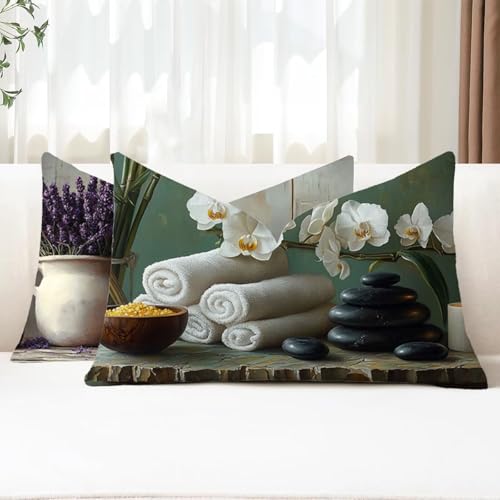 Outdoor Kissen Wetterfest Kissenbezug 30x50 cm 2er Set Blume Sofakissen Anlage Rechteckig Leinen Kopfkissenbezug mit Unsichtbarem Reißverschluss für Herbst Patio Garten Bauernhaus Balkon Deko G1-769 Outdoor Kissen Wetterfest Kissenbezug 30x50 cm 2er Set Blume Sofakissen Anlage Rechteckig Leinen Kopfkissenbezug mit Unsichtbarem Reißverschluss für Herbst Patio Garten Bauernhaus Balkon Deko G1-769 von Xhgtehng