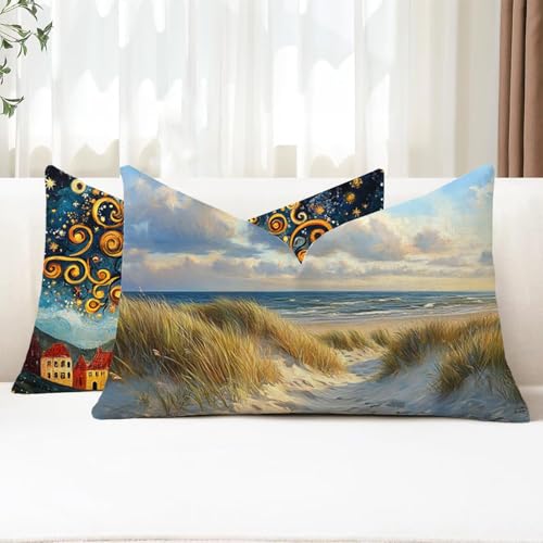 Outdoor Kissen Wetterfest Kissenbezug 40x70 cm 2er Set Wolken Sofakissen Wald Rechteckig Leinen Kopfkissenbezug mit Unsichtbarem Reißverschluss für Herbst Patio Garten Bauernhaus Balkon Deko G1-736 Outdoor Kissen Wetterfest Kissenbezug 40x70 cm 2er Set Wolken Sofakissen Wald Rechteckig Leinen Kopfkissenbezug mit Unsichtbarem Reißverschluss für Herbst Patio Garten Bauernhaus Balkon Deko G1-736 von Xhgtehng