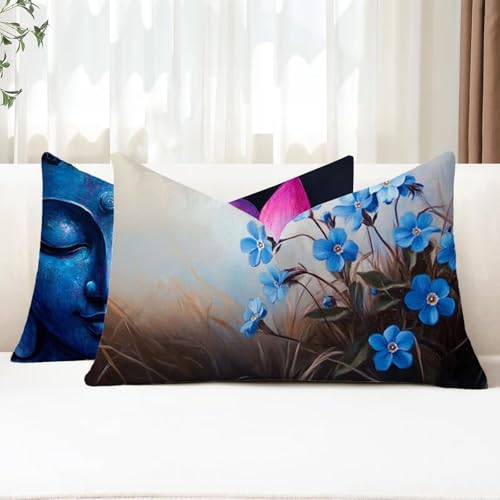 Outdoor Kissen Wetterfest Kissenbezug 50x80 cm 2er Set Orchidee Sofakissen Blume Rechteckig Leinen Kopfkissenbezug mit Unsichtbarem Reißverschluss für Herbst Patio Garten Bauernhaus Balkon Deko G1-750 Outdoor Kissen Wetterfest Kissenbezug 50x80 cm 2er Set Orchidee Sofakissen Blume Rechteckig Leinen Kopfkissenbezug mit Unsichtbarem Reißverschluss für Herbst Patio Garten Bauernhaus Balkon Deko G1-750 von Xhgtehng