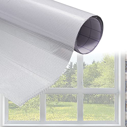 XhuangTech Einweg-Fensterfolie, perforierte Vinyl-Fensterfolie, selbstklebend, gepunktet, perforiert, Netzfenster, Vinyl, Sichtschutzfolie für Auto und Zuhause (30 x 120 cm) von XhuangTech