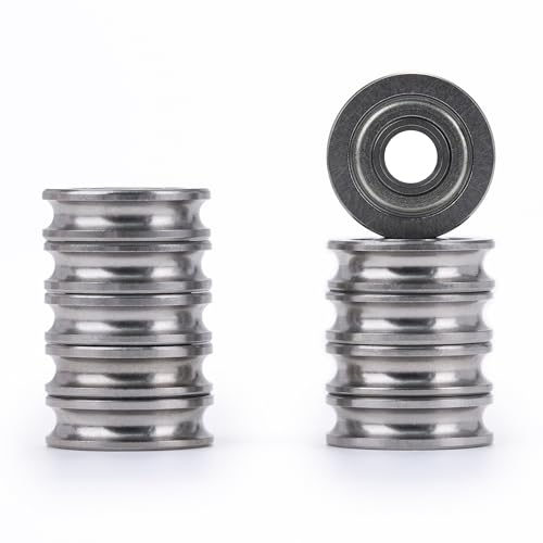 XiKe 10 Stück U604ZZ Abgedichtete U-Nut-Kugellager 4x13x4mm Nut L2xD1mm, für DIY, 3D-Druck, Türen, Fenster, Schienen, Rollen, Gleise usw. XiKe 10 Stück U604ZZ Abgedichtete U-Nut-Kugellager 4x13x4mm Nut L2xD1mm, für DIY, 3D-Druck, Türen, Fenster, Schienen, Rollen, Gleise usw. von XiKe