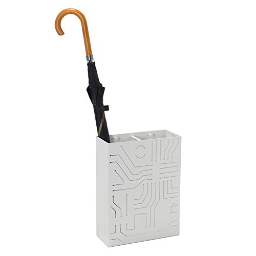 Moderner Schirmständer, wasserdichte Metall-Sammelregale für den Innen- und Außenbereich, als Dekoration für den Eingangsbereich, zum Organisieren großer kleiner Regenschirme (Farbe: Weiß) (Weiß) von XiRah