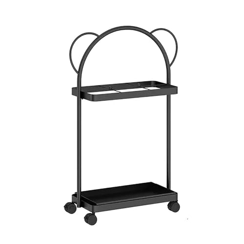 Schirmständer-Halter, verschiebbarer Schirmhalter mit Universalrad, kommerzielle Schirmaufbewahrung mit großer Kapazität und Tropfschale, Schirmständer aus Metall für Supermarkt, Büro, Apartment, von XiRah