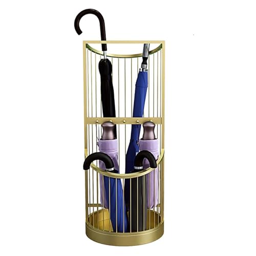 Schirmständerhalter, großes Fassungsvermögen, unterteiltes Design, Schirmaufbewahrung aus Metall, Schirm-Organizer für Stockständer und Klappschirme, Schirmständer mit hohlem Design (Farbe: Weiß, von XiRah