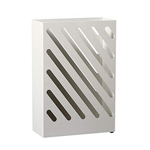 XiRah Schirmständer aus Metall, einfacher Schirmständer für drinnen und draußen | Tragbares Home-Organizer-Regal zur Aufbewahrung großer Kleiner Regenschirme und Stöcke (Farbe: Schwarz) (Weiß) von XiRah