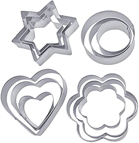 Ausstechformen Weihnachten, XiXiRan 12 Stück Keksausstecher Weihnachten, Ausstecherform Herz Stern Rund Blume Kreis, Durchmesser 3.2-7.5 cm, für Kuchen, Keks, Obst, Sandwich, Gemüses Ausstechformen Weihnachten, XiXiRan 12 Stück Keksausstecher Weihnachten, Ausstecherform Herz Stern Rund Blume Kreis, Durchmesser 3.2-7.5 cm, für Kuchen, Keks, Obst, Sandwich, Gemüses von XiXiRan