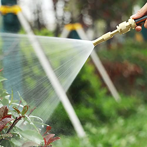 Garten Handbrause, XiXiRan Hochdruck Gartenbrause, Garten Spritzpistolen Kupfer mit 3/4 Zoll Schlauchverbinder, Verstellbare Hochdruck Metall Spritzpistole, Sprühlanze für Gartenschlauch von XiXiRan