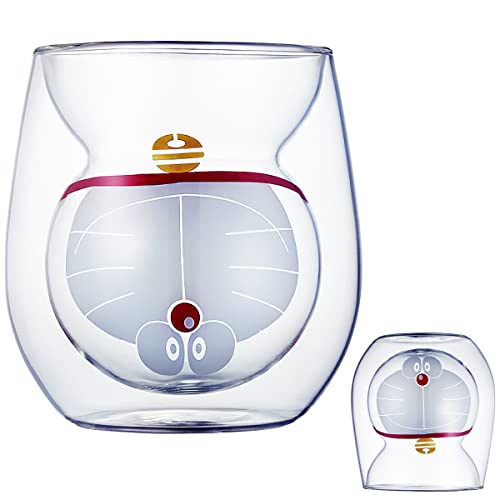 XiXiRan Doppelwandige Gläser, Doppelwandige Isoliergläser, Süße Tassen, Teeglas Doppelwandig, Kaffeeteegläser, Doppelwandige Glas(200ML) (Süße Katze) von XiXiRan