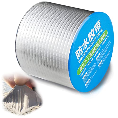 XiXiRan Folienband Butylband 100mm*5M, Dicke 1,5 mm, Reparaturband Wasserdicht Selbstklebend, Panzerband Wasserfest Outdoor Stark Klebend Geeignet für Die Reparatur von Dachrissen von XiXiRan