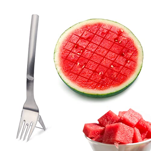 XiXiRan Obst Gabel Edelstahl, Lebensmittelqualität Edelstahl, Wassermelonen Schneider Gabel,Dessert Gabeln von XiXiRan