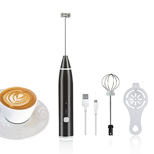 XiYee Milchaufschäumer, Kaffeeschaumdüse Elektrischer Schneebesen Handheld Egg Beater, 3 Gang einstellbarer Milchaufschäumer für Kaffee, Latte, Cappuccino von XiYee