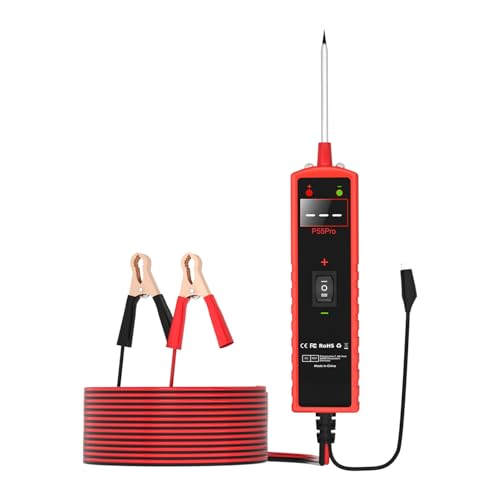 XiYu P55PRO Prüflampe KFZ Stromkreis Tester6–80V DC Spannungsprüfer Stift Auto, mit LED-Anzeige, aschenlampe, Dioden- & Polaritätsprüfung,Auto Sicherungs Relais Tester,für Auto Batterie/Erde Test von XiYu
