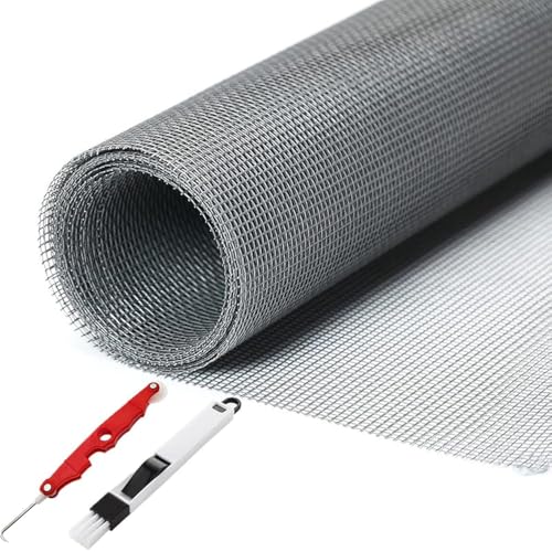 XiaZhiZhen Fliegengitter Meterware 250x120cm Fenster Fliegengitter Insektenschutz Fenster Anti Mücken Anti Fliegen Anti Insekten Fensternetz Schneidbar Reißfest und Langlebig (Schwarz) von XiaZhiZhen