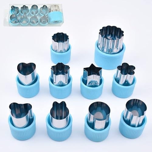 XiaZhiZhen Gemüse Ausstechformen Plätzchen Ausstecher Ausstecher Backzubehör für Kuchen Plätzchen Gemüse Obst (10 Stück) von XiaZhiZhen