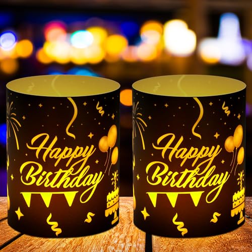 Xialvyu 12 Stück Windlichter Tischdeko Schön Geburtstagsdeko Tisch Happy Birthday Schwarz Gold Tischdeko Geburtstag Wiederverwendbar Windlichter Deko für Teelichter oder Kerzen Xialvyu 12 Stück Windlichter Tischdeko Schön Geburtstagsdeko Tisch Happy Birthday Schwarz Gold Tischdeko Geburtstag Wiederverwendbar Windlichter Deko für Teelichter oder Kerzen von Xialvyu