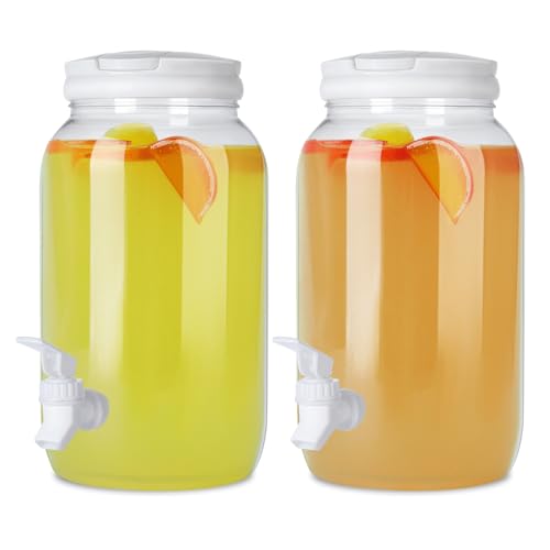 Xialvyu 2 Stück Getränkespender mit Wasserhahn,3,8L Kunststoff Wasserspender,Kühlschrank Getränkespender mit Zapfhahn für Säfte Cocktails Limonaden Hausgemachte Getränke Xialvyu 2 Stück Getränkespender mit Wasserhahn,3,8L Kunststoff Wasserspender,Kühlschrank Getränkespender mit Zapfhahn für Säfte Cocktails Limonaden Hausgemachte Getränke von Xialvyu