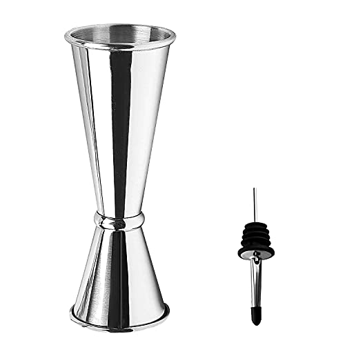 Cocktail-Messbecher aus Edelstahl, Messbecher-Jigger mit Innenskalierung 30/60ml, Japanese Style Jigger, doppelte Messbecher-Nutzung, Messbecher für Bar, Zuhause, Barkeeper, Party von Xiang