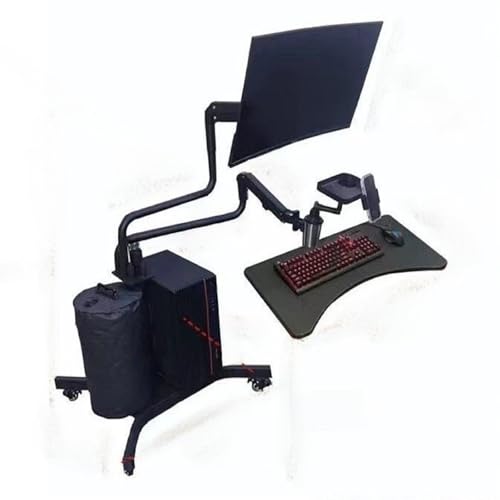 XiangAi Höhenverstellbarer mobiler schwebender Computertisch, ergonomisch Designed, geeignet für Sitzen, Stehen oder Liegen, ideal für Remote-Arbeiter, Gamer oder Home-Office-Nutzung von XiangAi