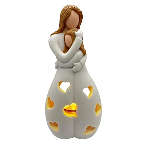 Kerzenhalter-Statue mit LED-Kerze, Geschenke für Mutter von Tochter, Kerzenhalter zum Muttertag, Kerzenhalter-Statue Mutter und Tochter, Geburtstagsgeschenke für Mutter, Mutter-Tochter-Geschenk von Xianghaoshun