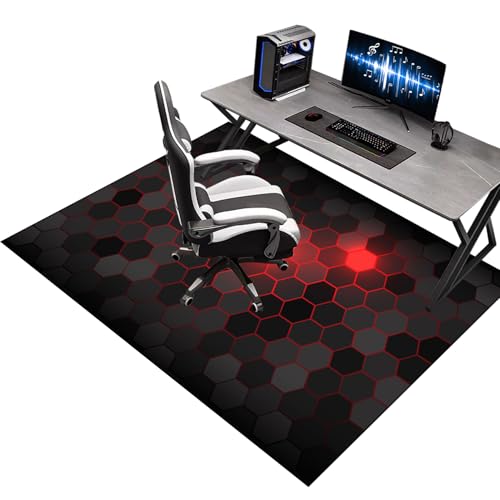 180x220cm Bodenschutzmatte Bürostuhl für Hartböden,Gaming Teppich Stuhlunterlage,Bodenmatte für Rollstühle,Gaming Stuhlmatten,Unterlage Schreibtischstuhl,Schwarz Mehrzweck-Stuhlteppich von Xiao Ren