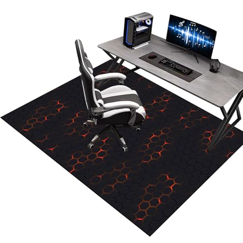 200x300cm Bodenschutzmatte Bürostuhl für Hartböden,Gaming Teppich Stuhlunterlage,Bodenmatte für Rollstühle,Gaming Stuhlmatten,Unterlage Schreibtischstuhl,Schwarz Mehrzweck-Stuhlteppich von Xiao Ren