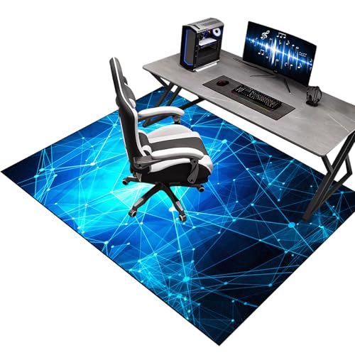 Bodenschutzmatte Gaming Stuhl Unterlage rutschfest Bürostuhl Unterlage-Kratzfest für Parkett und Hartböden, rutschfeste 90 x 140 cm Schutzmatte für Bürostühle, Mehrzweck-Stuhlteppich für zu Hause von Xiao Ren