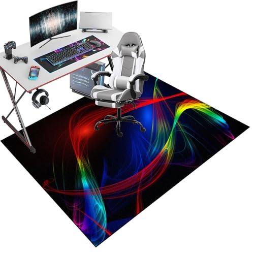 Bodenschutzmatte für Hartboden | Schreibtischstuhl Unterlage | Gaming Teppich Stuhlunterlage | Bürostuhl Unterlage | Mehrzweck-Stuhlteppich für zu Hause | Bodenmatte für Rollstühle 120 x 160 cm von Xiao Ren