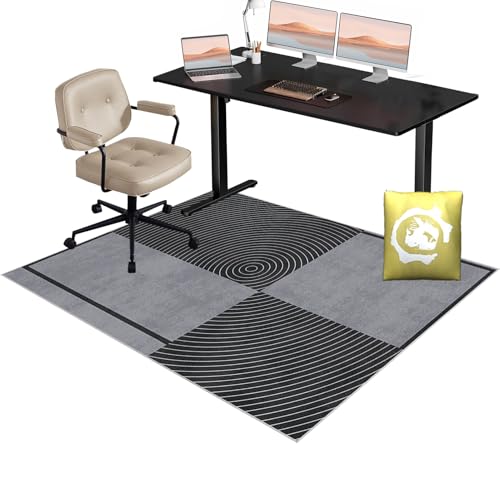 Bodenschutzmatte für Hartboden | Unterlage Schreibtischstuhl | Bürostuhl Unterlage | Gaming Teppich Stuhlunterlage | Verbesserte Version | Mehrzweck-Stuhlteppich für zu Hause | Kratzfest 160 x 180 cm von Xiao Ren