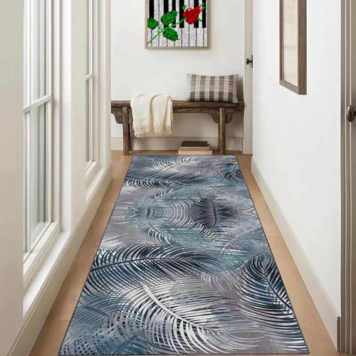 Teppich Läufer Flur Lang 100 x 280 cm Teppichläufer Flur rutschfest Küchen Teppiche Läufer Waschbar Küchenläufer Flurläufe Fußmatte Küchenteppich Waschküche Wohnzimmer Schlafzimmer Runner Teppich von Xiao Ren