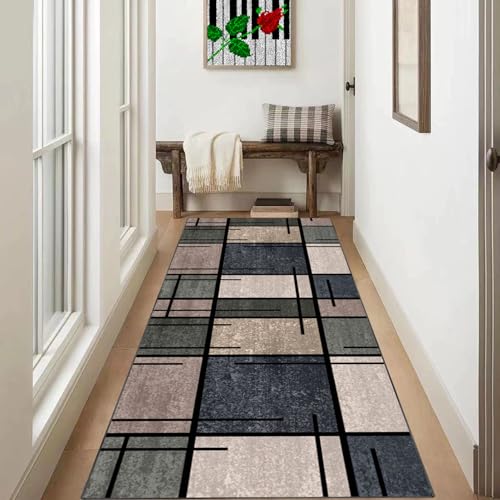 Teppich Läufer Flur Lang 40 x 160 cm Teppichläufer Flur rutschfest Küchen Teppiche Läufer Waschbar Küchenläufer Flurläufe Fußmatte Küchenteppich Waschküche Wohnzimmer Schlafzimmer Runner Teppich von Xiao Ren