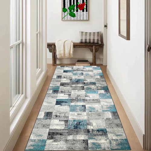 Teppich Läufer Flur Lang 70 x 200 cm Teppichläufer Flur rutschfest Küchen Teppiche Läufer Waschbar Küchenläufer Flurläufe Fußmatte Küchenteppich Waschküche Wohnzimmer Schlafzimmer Runner Teppich von Xiao Ren