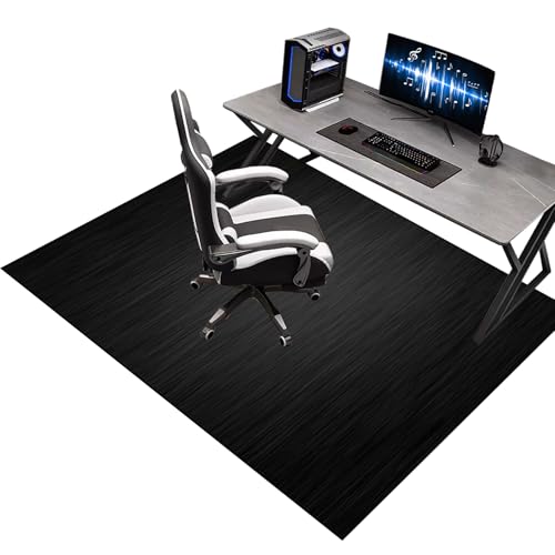 Xiao Ren 90x140cm Bodenschutzmatte Bürostuhl für Hartböden,Gaming Teppich Stuhlunterlage,Bodenmatte für Rollstühle,Gaming Stuhlmatten,Unterlage Schreibtischstuhl,Schwarz Mehrzweck-Stuhlteppich von Xiao Ren