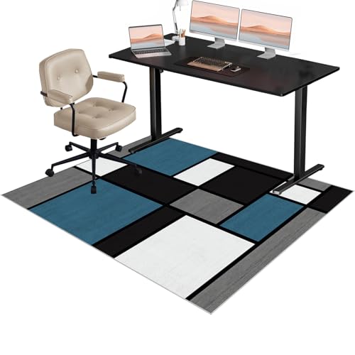 Xiao Ren Bodenschutzmatte Bürostuhl Teppich Unterlage, Bodenschutzmatte Gaming, Gaming Teppich Stuhlunterlage, Computerstuhl Teppiche, Bürostuhl Unterlage für Stühle Hohe Dichte Anti-Silp 100x140 cm von Xiao Ren