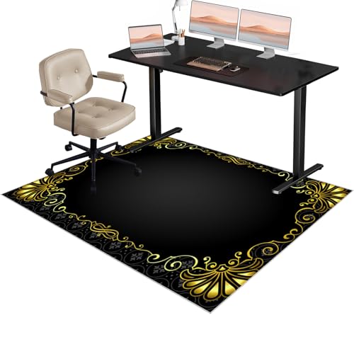 Xiao Ren Bodenschutzmatte Bürostuhl Teppich Unterlage, Bodenschutzmatte Gaming, Gaming Teppich Stuhlunterlage, Computerstuhl Teppiche, Bürostuhl Unterlage für Stühle Hohe Dichte Anti-Silp 170x220 cm von Xiao Ren