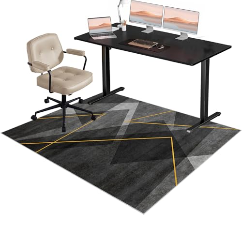 Xiao Ren Bodenschutzmatte Bürostuhl Teppich Unterlage, Bodenschutzmatte Gaming, Gaming Teppich Stuhlunterlage, Computerstuhl Teppiche, Bürostuhl Unterlage für Stühle Hohe Dichte Anti-Silp 200x280 cm von Xiao Ren