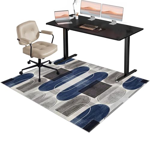 Xiao Ren Bodenschutzmatte Bürostuhl Teppich Unterlage, Bodenschutzmatte Gaming, Gaming Teppich Stuhlunterlage, Computerstuhl Teppiche, Bürostuhl Unterlage für Stühle Hohe Dichte Anti-Silp 140x190cm von Xiao Ren