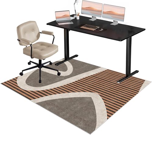 Xiao Ren Bodenschutzmatte Bürostuhl Teppich Unterlage, Bodenschutzmatte Gaming, Gaming Teppich Stuhlunterlage, Computerstuhl Teppiche, Bürostuhl Unterlage für Stühle Hohe Dichte Anti-Silp 130x150cm von Xiao Ren