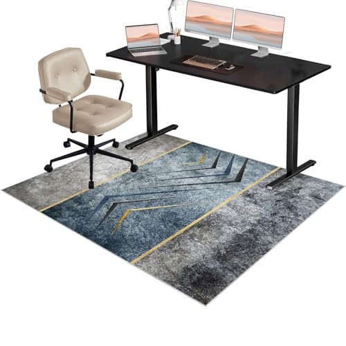 Xiao Ren Bodenschutzmatte Bürostuhl Teppich Unterlage, Bodenschutzmatte Gaming, Gaming Teppich Stuhlunterlage, Computerstuhl Teppiche, Bürostuhl Unterlage für Stühle Hohe Dichte Anti-Silp 160x210cm von Xiao Ren
