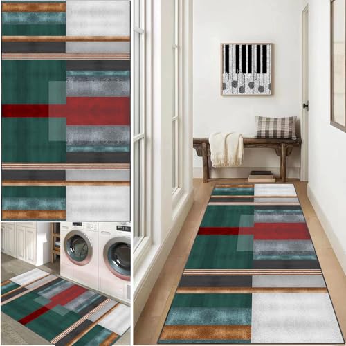 Xiao Ren Läufer Teppich für Flur 40 x 100 cm Küchenteppich Waschbar rutschfest Flur Küchen Teppiche läufer Fußmatte Lang Teppich Läufer für Flur Wohnzimmer von Xiao Ren